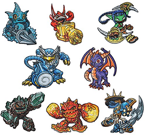 alles-meine.de GmbH 2 TLG. Set Bügelbilder - Skylanders - 8,5 cm * 8,5 cm - Skylander Giants SWAP Force - gestickter Flicken - Aufnäher Applikation - Swarm Bouncer - Jungen Wash.. von alles-meine.de GmbH