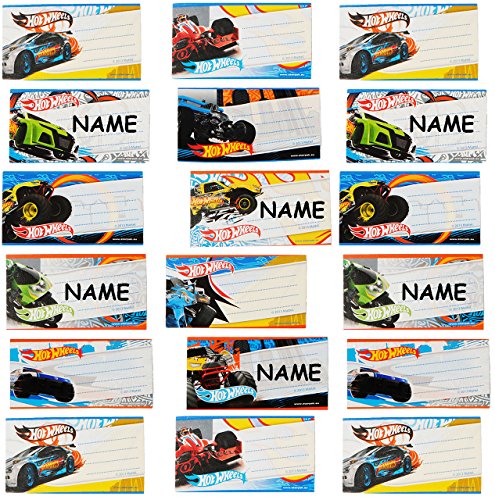 20 STK. Sticker für Hefte - Hot Wheels - Auto - Heftetiketten für den Namen - Etiketten Schulheft Aufkleber Heft - für Jungen - Hotwheels - Fahrzeuge - Namens.. von alles-meine.de GmbH