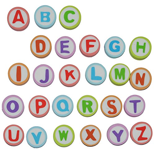 26 TLG. Set: Radiergummi - Buchstaben ABC Alphabet - Radierer - Schulanfang für Kinder/auch als Lesespiel - Schule Lernen schreiben Schultüte von alles-meine.de GmbH