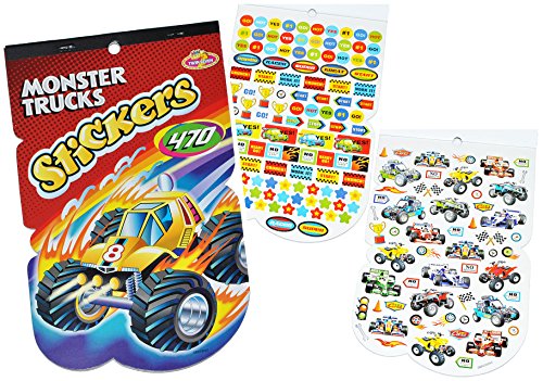 alles-meine.de GmbH 470 TLG. XL - Set Sticker/Aufkleber - Rennwagen - Quad - Monster Trucks - Kinder Kind klein z.B. für Stickeralbum Stickerblock - für Jungen Autos Truck Quad.. von alles-meine.de GmbH