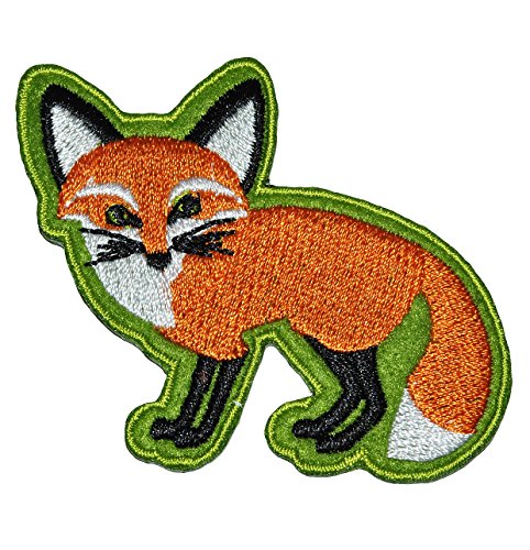 Bügelbild - Fuchs - 6,2 cm * 6 cm - Aufnäher Applikation - Flicken gestickt - Füchse Waldtier orange Waldtiere Reinecke Tier Tiere Rotfuchs von alles-meine.de GmbH