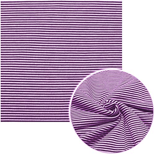 Stoff - Meterware am Stück - Streifen - lila & violett - Baumwolle & Elasthan - Jersey - Jerseystoff - Stoffe Muster Kleiderstoff Modestoff & Dekostoff/Patc.. von alles-meine.de GmbH