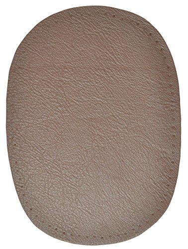 alles-meine.de GmbH 1 STK. Nappa - echtes Leder Flicken - dunkel braun - 10 cm * 13 cm - oval - Aufnäher zum Aufnähen/Applikation aus Nappaleder von alles-meine.de GmbH