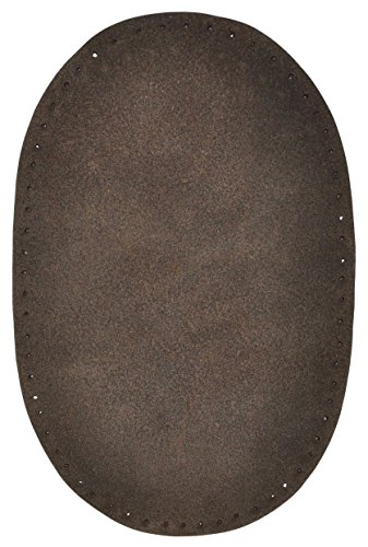 alles-meine.de GmbH 1 STK. Wildleder - echtes Leder - Flicken - dunkel braun - 10 cm * 15,5 cm - oval - Aufnäher zum Aufnähen/Applikation XL Format von alles-meine.de GmbH