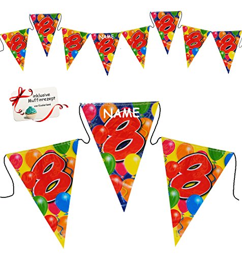 alles-meine.de GmbH 10,5 m Girlande/Wimpelkette - Zahl - 8 / ACHT - incl. Name - Dekoration - WASSERFEST - z.B. für Firmenfeier/Jubiläum - Kindergeburtstag Party/Geburt.. alles-meine.de GmbH 10,5 m Girlande/Wimpelkette - Zahl - 8 / ACHT - incl. Name - Dekoration - WASSERFEST - z.B. für Firmenfeier/Jubiläum - Kindergeburtstag Party/Geburt.. von alles-meine.de GmbH