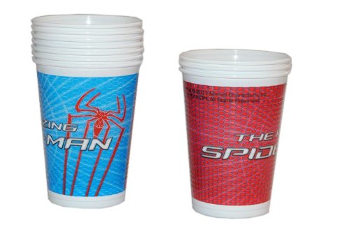 alles-meine.de GmbH 10 STK. Plastikbecher Spiderman Kinderparty Plastik Becher Pappbecher Spider Man Marvel Spinne rot von alles-meine.de GmbH