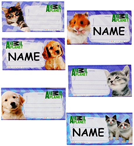 alles-meine.de GmbH 10 STK. Sticker für Hefte - Animal Planet Tiere - Hund Katzen - Heftetiketten für den Namen - Etiketten Schulheft Aufkleber Heft für Mädchen Jungen/Haustier.. von alles-meine.de GmbH