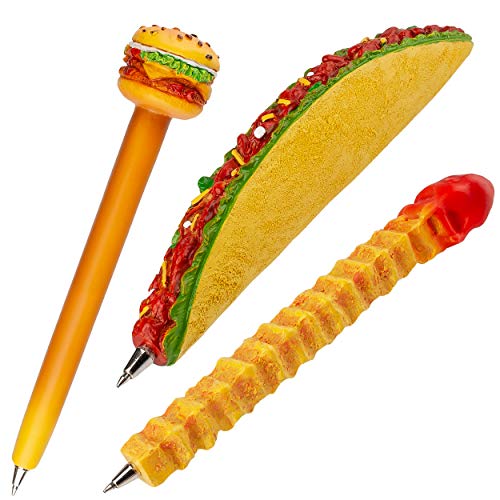 alles-meine.de GmbH 10 Stück Kugelschreiber - Kuli - Stift - als Döner/Pommes/Hamburger - aus Kunstharz/Polystone - 17 cm - für Kinder & Erwachsene - Schule - Büro - Lust.. von alles-meine.de GmbH