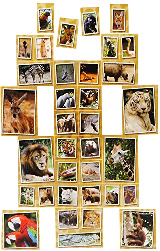 alles-meine.de GmbH 105 TLG. Set Aufkleber/Sticker - Zootiere - Tiere - selbstklebend - für Mädchen & Jungen - Tier/Safari Afrika - Giraffe Löwe/Affen - Tiger - Stick.. von alles-meine.de GmbH