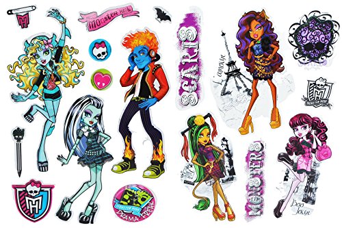 alles-meine.de GmbH 18 TLG. Set 3-D ! Wandtattoo/Fensterbild - Monster High - Folie selbstklebend - beschichtet und wasserabweisend - Wandsticker Sticker Aufkleber - wasserfest.. von alles-meine.de GmbH