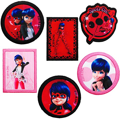 alles-meine.de GmbH 2 Stück Bügelbilder - Miracul. - Geschichten von Ladybug und Cat Noir - 6,8 cm * 6,8 cm - Aufnäher/Applikation/Aufbügler - gestickter Flicken - Bügelfli.. von alles-meine.de GmbH