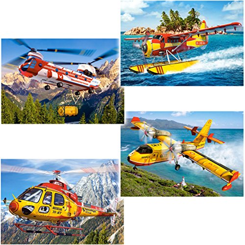 alles-meine.de GmbH 2 Stück Mini Puzzle/Minipuzzle - 54 Teile - Flugzeug/Helikopter/Hubschrauber - inkl. Name - für Kinder & Erwachsene - Kinderpuzzle - Minipuzzles M.. von alles-meine.de GmbH