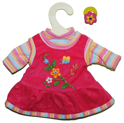 alles-meine.de GmbH 2 TLG. Set Puppenkleidung Kleid + Shirt Gr. 35-45 cm rosa Kleidung Bekleidung - incl. Haargummi - für die Puppe - Kleidung Bekleidung Puppenbekleidung von alles-meine.de GmbH