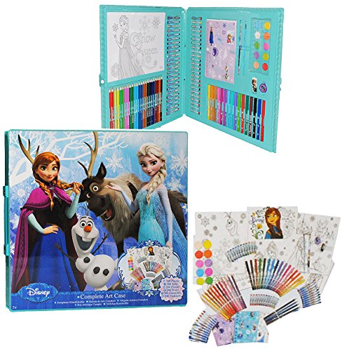 alles-meine.de GmbH 200 TLG. Set: XXL Stifte-Koffer - die Eiskönigin - Frozen - Malkoffer mit Stiften + Öl Pastellkreide + Sticker + Wachsmal Farben - Kinder Bastelset Malen .. von alles-meine.de GmbH