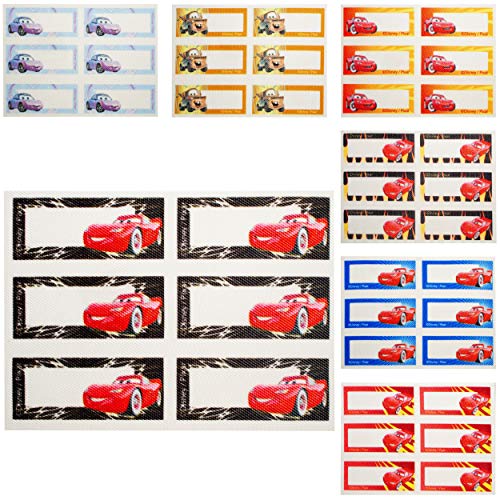 alles-meine.de GmbH 24 TLG. Set: Namensschilder/Bügelbilder - zum selbst Beschreiben - Cars - Auto - Lightning McQueen - 5 cm * 2 cm - Aufnäher/Applikation/Aufbügler - besc.. von alles-meine.de GmbH