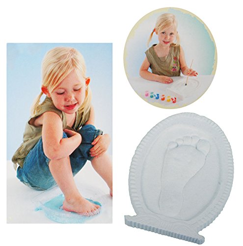 alles-meine.de GmbH 3-D Bastelset - Fußabdruck/Händeabdruck - incl. Farben & Pinsel - Ton Abdruck gießen - Gipsformen Gips Kind Kinder Form/Mädchen Jungen - Baby - Füße Zehen.. von alles-meine.de GmbH