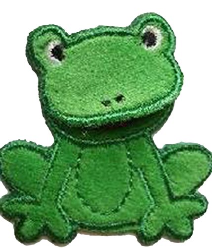 alles-meine.de GmbH 3-D Effekt Bügelbild - Frosch - 4,4 cm * 4, 6 cm - zum Aufbügeln - Tier Märchen Tiere Frösche Prinz Patch/Aufnäher Applikation - Quackfrosch Prinzen - Krö.. von alles-meine.de GmbH