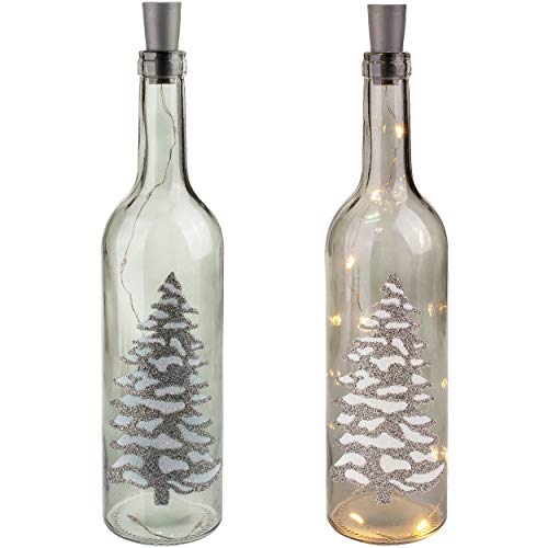 alles-meine.de GmbH 3 Stück Lichterflaschen/LED - Licht Dekoflaschen - Weihnachten & Winter - Lichtflasche - Tannenbaum/Flasche mit Licht - 30 cm - Batterie betrieben - war.. von alles-meine.de GmbH