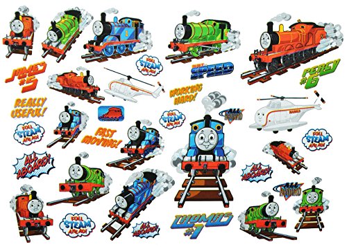 alles-meine.de GmbH 35 TLG. XL Set: Fensterbilder/Sticker - Thomas die Lokomotive - Fensterbild Aufkleber für Kinderzimmer Zug Lok Eisenbahn Freunde Percy - Wandtattoo Wandstic.. von alles-meine.de GmbH