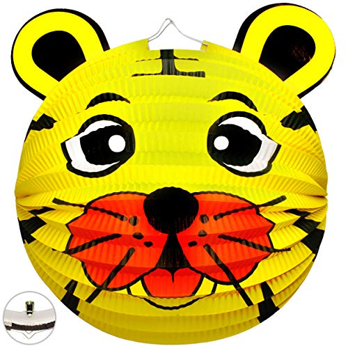 alles-meine.de GmbH 3D Effekt Laterne/Lampion - Löwe - Tiger - Teddy Bär - aus Papier - für Kinder - Papierlaterne - Lampe - Laternen Lampions - Kerzen Kerze - Figur - für La.. von alles-meine.de GmbH