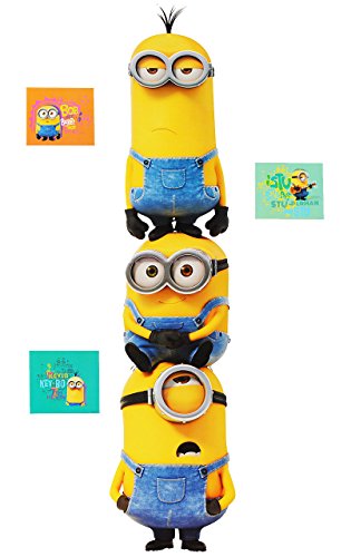 alles-meine.de GmbH 4 TLG. Set große Wandtattoo/Sticker - Minion - Ich einfach unverbesserlich/lustiger Stapel - Wandsticker - Aufkleber für Kinderzimmer - selbstkleb.. von alles-meine.de GmbH