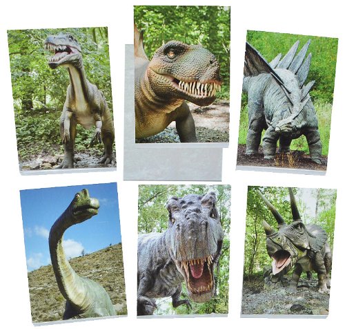 alles-meine.de GmbH 5 Stück: Notiz Block Dinosaurier - für Kinder - Verschiedene Dinos - Notizzettel Dino Tyrannosaurus Notizen Schulanfang Schule von alles-meine.de GmbH