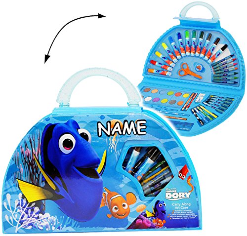 alles-meine.de GmbH 51 TLG. Set__ Stifte-Koffer - Findet Nemo/Fisch Dory - incl. Name - Malkoffer mit Stiften + Filzstifte + Buntstifte + Wasserfarben + Wachsmal Farben + .. von alles-meine.de GmbH