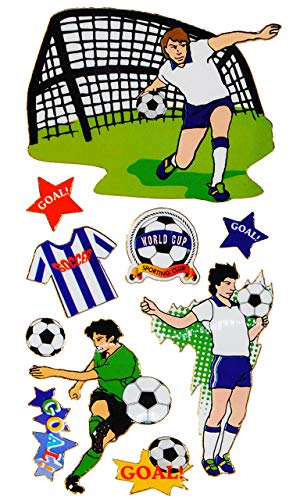 alles-meine.de GmbH 55 TLG. Set Sticker/Aufkleber - Fußball & Fußballspieler - selbstklebend - für Jungen - Ballsport Stickerset Kinder - z.B. für Stickeralbum Kindersticker - .. von alles-meine.de GmbH