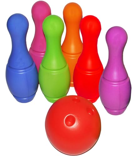 alles-meine.de GmbH 7 TLG. Set - großes XXL - Kegelspiel/Bowlingspiel Größe und Modell wählbar XXL - 34 cm Kegel - 7 TLG. Set - aus Kunststoff/Plastik - für Außen + Innen.. von alles-meine.de GmbH