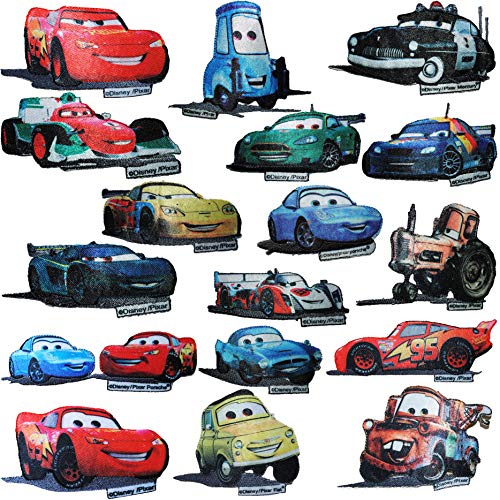 alles-meine.de GmbH 8 Stück Bügelbilder/Applikation/Aufbügler - Cars - Auto - Lightning McQueen - 8,2 cm * 4,6 cm - Aufnäher/gewebte Flicken - zum Aufbügeln Aufkleben Auf.. von alles-meine.de GmbH