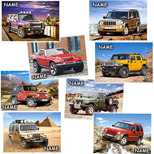 alles-meine.de GmbH 8 Stück: Mini Puzzle/Minipuzzle 54 Teile - inkl. Name - Autos/Geländewagen/SUV - für Kinder & Erwachsene - Kinderpuzzle - Minipuzzles Mitbringsel/Mitg.. von alles-meine.de GmbH