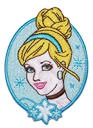 alles-meine.de GmbH Bügelbild - Cinderella/Aschenputtel - 7,5 cm * 5,5 cm - Prinzessin/Princess - gestickter Flicken - Aufnäher Applikation - Prinzessinnen von alles-meine.de GmbH