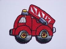 alles-meine.de GmbH Bügelbild - Feuerwehr Auto - 4,5 cm * 4 cm - Aufbügler - Car Feuerwehren Fahrzeug - Aufnäher Applikation Patch - Aufbügelflicken - Feuerwehrauto von alles-meine.de GmbH