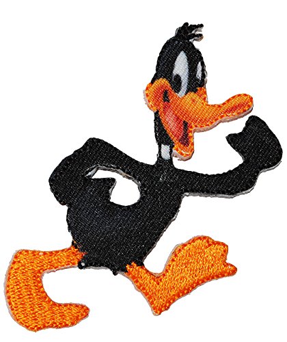 alles-meine.de GmbH Bügelbild - Looney Tunes - Ente Daffy Duck - 6,5 cm * 8 cm - Comic Figur - Aufnäher Applikation - gewebter Flicken - Aufbügler - Schwarze Enten Looneytunes / .. von alles-meine.de GmbH