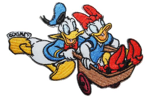 alles-meine.de GmbH Donald Duck mit Daisy 11,2 cm * 7,8 cm Aufnäher Applikation Bügelbild Patch Mickey Micky Maus Minnie von alles-meine.de GmbH