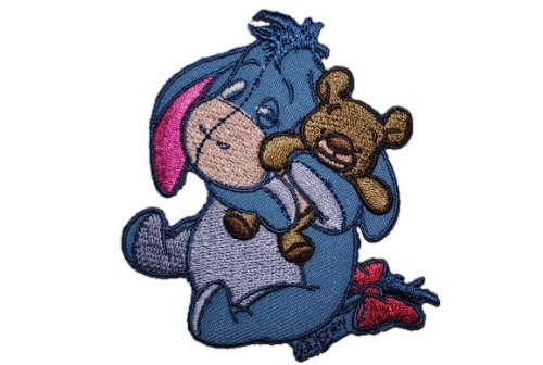 alles-meine.de GmbH Eeyore 7,5 cm * 8 cm Aufnäher Applikation Bügelbild Patch Winnie The Pooh von alles-meine.de GmbH