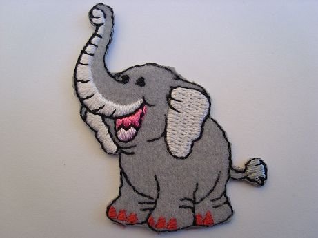 alles-meine.de GmbH Elefant 4,6 cm * 5,2 cm Bügelbild Tier Elephant Zoo Zootier Afrika Aufnäher Applikation Patch von alles-meine.de GmbH