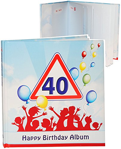 alles-meine.de GmbH Geburtstag - 40 Jahre - Happy Birthday - Erinnerungsalbum/Fotoalbum - Gebunden zum Einkleben & Eintragen - Album & Erinnerungsbuch - Fotobuch/Photoalb.. von alles-meine.de GmbH