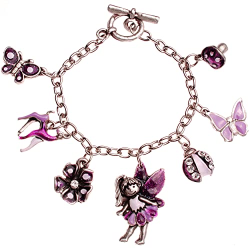 alles-meine.de GmbH Kinderschmuck Verschiedene Artikel & Farben frei wählbar Bettelarmband/Armband Fee/Elfe - REH - Blume - Schmetterling - Marienkäfer/lila - violett.. von alles-meine.de GmbH