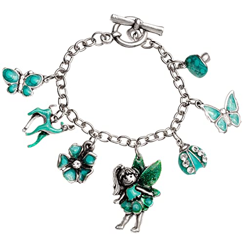 alles-meine.de GmbH Kinderschmuck Verschiedene Artikel & Farben frei wählbar Bettelarmband/Armband Fee/Elfe - REH - Blume - Schmetterling - Marienkäfer/türkis blau - .. von alles-meine.de GmbH