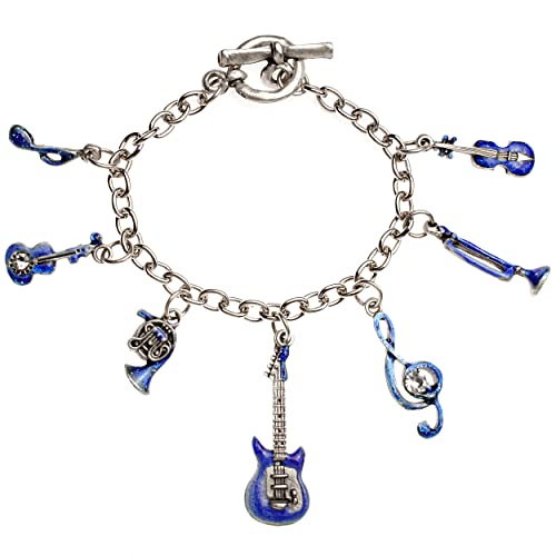 alles-meine.de GmbH Kinderschmuck Verschiedene Artikel & Farben frei wählbar Bettelarmband/Armband Musik Instrumente/Noten - Notenschlüssel - Gitarre Violine/blau - S.. von alles-meine.de GmbH