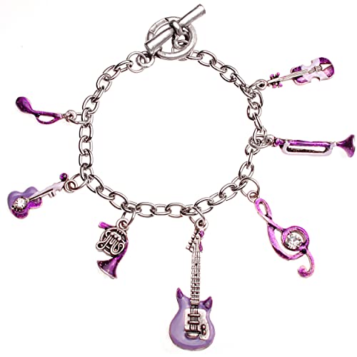 alles-meine.de GmbH Kinderschmuck Verschiedene Artikel & Farben frei wählbar Bettelarmband/Armband Musik Instrumente/Noten - Notenschlüssel - Gitarre Violine/lila - v.. von alles-meine.de GmbH