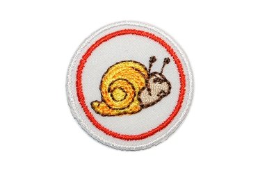 alles-meine.de GmbH Kleiner Kreis mit Schnecke 3,5 cm BÜGELBILD Tier Tiere Kriechtier bunt von alles-meine.de GmbH