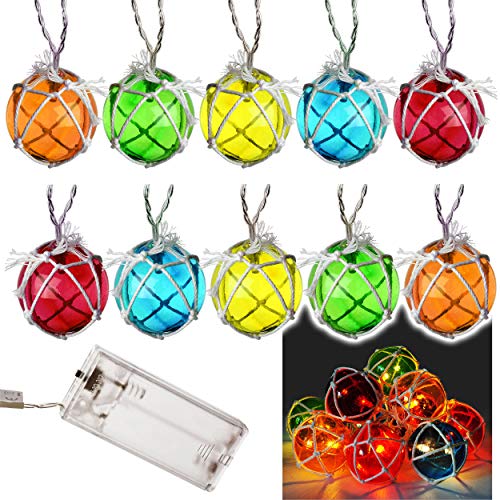 alles-meine.de GmbH LED - Lichterkette/Lampionkette - 1,25 Meter - 10 Bunte Kugeln/Lampions - Batterie betrieben - elektrisch kabellos - Laterne - Lampen Licht batteriebetrie.. von alles-meine.de GmbH