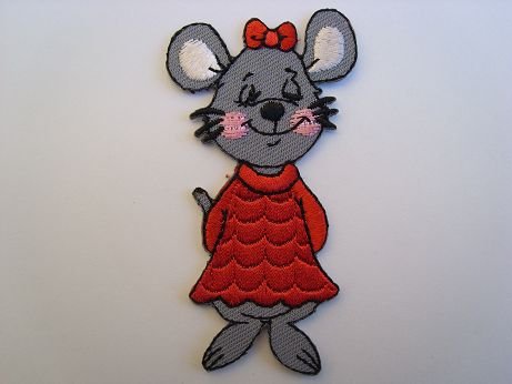 alles-meine.de GmbH Maus 4,1 cm * 8 cm Bügelbild Mäuse Tier NageTier Aufnäher Applikation Patch Aufbügler von alles-meine.de GmbH