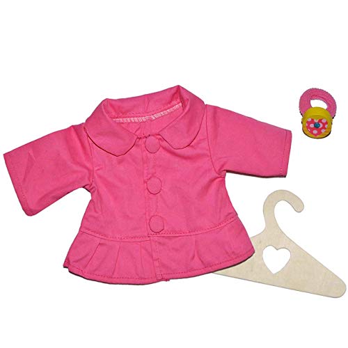 alles-meine.de GmbH Puppenkleidung Gr. 28-35 cm - Jacke pink rosa mit Rüsche Kleidung Bekleidung Jäckchen Sommerjacke - incl. Haargummi - für die Puppe - Kleidung Bekleidung Pu.. von alles-meine.de GmbH