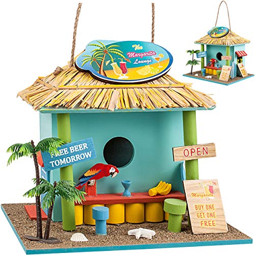 alles-meine.de GmbH Vogelhaus - Strandbar/Strandhaus/Strandhütte - aus Holz - 21 cm - Nistkasten Vogelhäuschen Vogelnistkasten - für Garten & Balkon - Urlaub Strand Bar Cockt.. von alles-meine.de GmbH