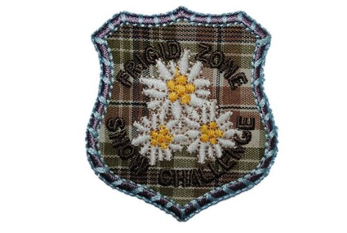 alles-meine.de GmbH Wappen Edelweiß - 4,9 cm * 5,4 cm - Bügelbild Aufnäher Applikation/blau lila Orden - Trachten nostalgisch Oktoberfest Alpen von alles-meine.de GmbH