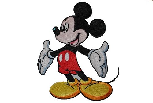 alles-meine.de GmbH XXL - Mickey Maus 15,4 cm * 19,7 cm - Aufnäher Applikation/Bügelbild Patch Mouse - Playhouse - Mäuse - Micky von alles-meine.de GmbH