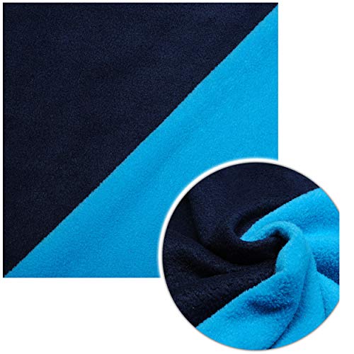warmer Fleece Stoff - Meterware am Stück - Double Face / 2 seitig - hell & dunkel blau - antipilling/Fleecestoff - 100% Polyester - Winterstoff - Stoffe Mu.. von alles-meine.de GmbH
